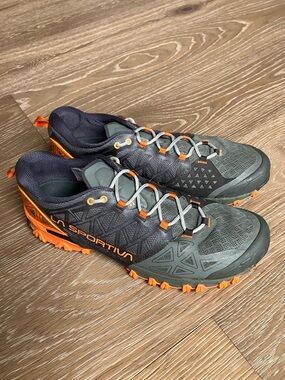 La Sportiva Men Size 11.5 Black Orange Clay Tiger Bushido II Trail Running Shoes